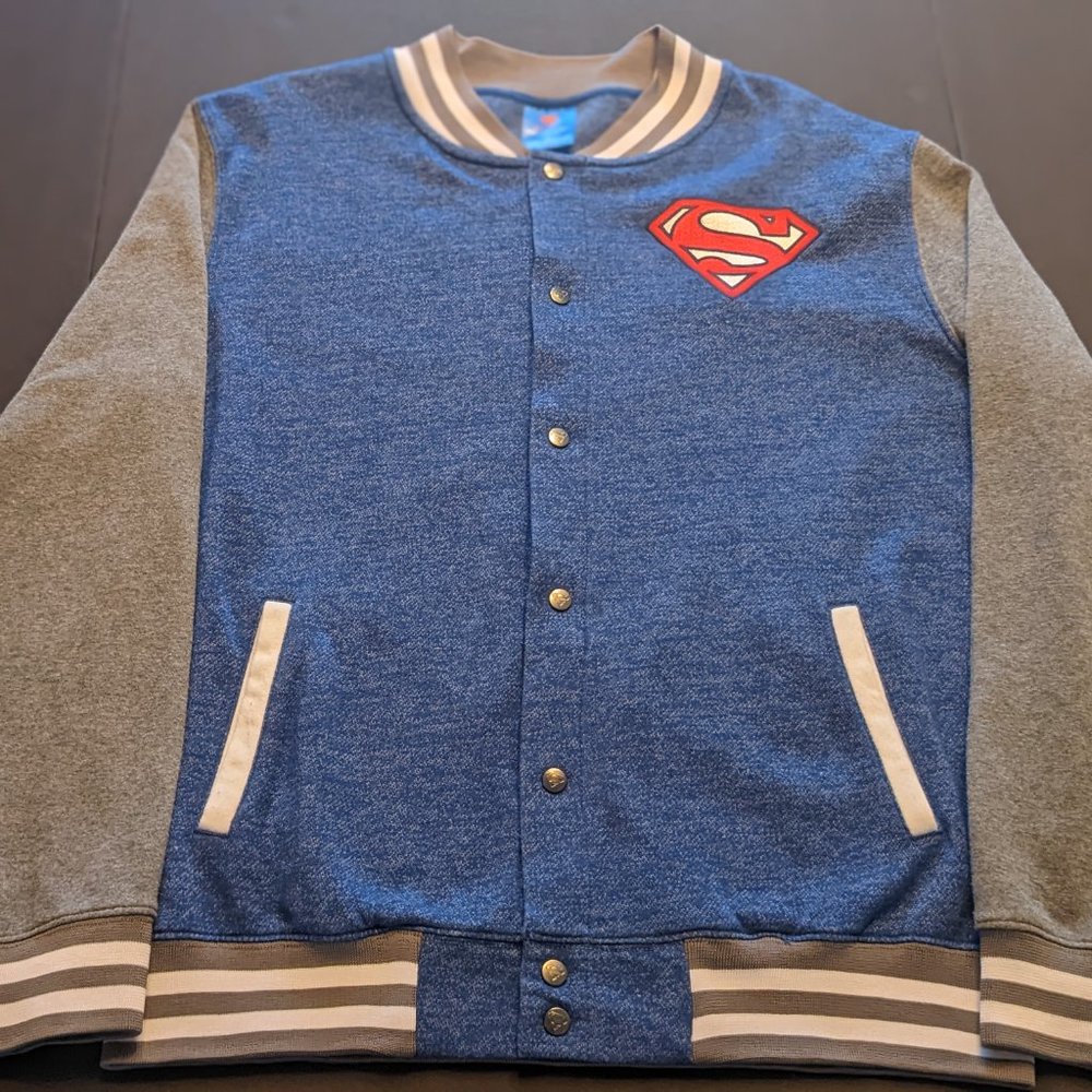 Superman Varsity Button-Up Jacket - image 1